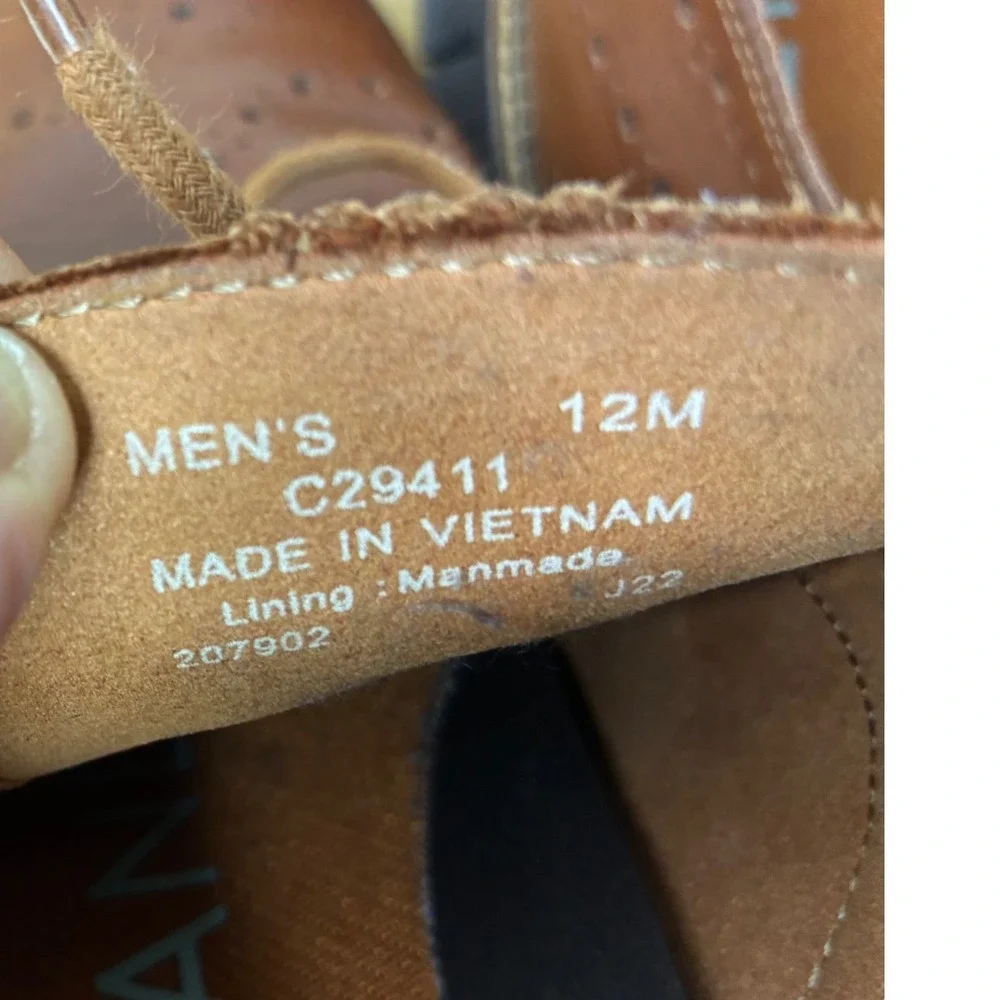 Cole Haan Zerogrand Wingtip Oxford Mens 12 Brown Leather Brogue Shoes C29411‎